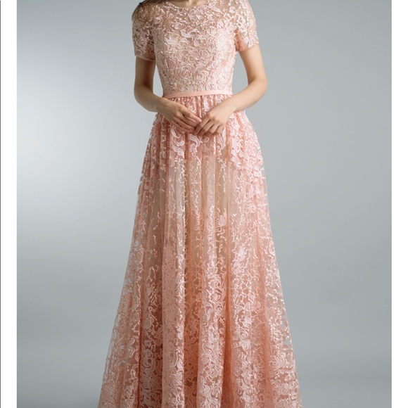 blush pink gown